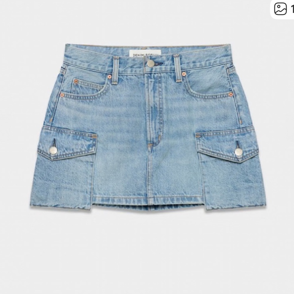 Aritzia Denim Forum Light Blue Mini Skirt